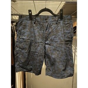 Michael Kors Mens Shorts Blue / Black Camouflage Sz 32 Urban Camo